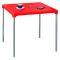 Tavolo da Esterno Rosso 4 Posti Tavolo Tavolo Fisso Quadrato 75x75x72h cm, Lunghezza Massima 75 cm Made in Italy - Brownstown