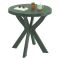 Tavolo da Esterno Verde 2 Posti Tavolo Tavolo Rotondo Fisso 70x70x72h cm, Lunghezza Massima 70 cm Made in Italy - Lorwood