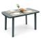 Tavolo da Esterno Verde 6 Posti Tavolo Tavolo da Esterno Fisso 137x85x72h cm, Lunghezza Massima 137 cm Made in Italy - Greggs