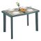 Tavolo da Esterno Verde 6 Posti Tavolo Tavolo da Esterno Rettangolare 101x68x72h cm, Lunghezza Massima 101 cm Made in Italy - Pinedale