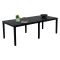 Tavolo da giardino allungabile 8-10 posti 150-220x90cm effetto doghe antracite - Arabesch