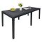 Tavolo da giardino allungabile 8-10 posti 150-220x90cm effetto rattan antracite - Abbaviva
