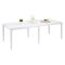 Tavolo da giardino allungabile 8-10 posti 150-220x90cm effetto rattan bianco - Abbaviva