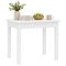 Tavolo Fisso Bianco 4 Posti Forma Rotondo 75x55x76h cm, Materiale Piano in Legno Nobilitato - Loda