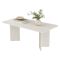 Tavolo Fisso Bianco 6 Posti Forma Rettangolare 180x90x75h cm, Materiale Piano in Legno Nobilitato - Noleme