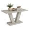 Tavolo Fisso Grigio Cemento 6 Posti Forma Rettangolare 137x90x76h cm, Sfumatura Colore Struttura Cemento - Liteneso
