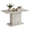 Tavolo Fisso Grigio Cemento 6 Posti Forma Rettangolare 138x80x74h cm, Sfumatura Colore Struttura Cemento - Litarari