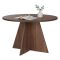 Tavolo Fisso Marrone Noce 4 Posti Forma Rotondo 120x120x75h cm, Peso Supportato 60 kg - Racale