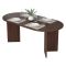 Tavolo Fisso Marrone Noce 6 Posti Forma Ovale 180x89.5x75h cm, Peso Supportato 70 kg - Monterano