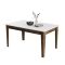 Tavolo Fisso Marrone Noce Bianco 6 Posti Forma Rettangolare 145x88x75h cm, Peso Supportato 120 kg - Viverone