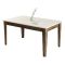 Tavolo Fisso Marrone Noce Bianco Crema 6 Posti Forma Rettangolare 145x88x75h cm, Peso Supportato 120 kg - Viverone