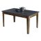 Tavolo Fisso Marrone Noce Nero Antracite 6 Posti Forma Rettangolare 145x88x75h cm, Peso Supportato 120 kg - Viverone