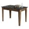 Tavolo Fisso Marrone Noce Nero Marmo 6 Posti Forma Rettangolare 110x72x75h cm, Peso Supportato 120 kg - Zane