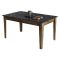 Tavolo Fisso Marrone Noce Nero Marmo 6 Posti Forma Rettangolare 145x88x75h cm, Peso Supportato 120 kg - Viverone