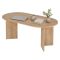 Tavolo Fisso Marrone Rovere Nodi 6 Posti Forma Ovale 180x90x75h cm, Materiale Piano in Legno Nobilitato - Monterano
