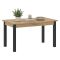 Tavolo Fisso Marrone Rovere Nodi Nero 6 Posti Forma Rettangolare 120x70x76h cm, Sfumatura Colore Struttura Rovere Nodi - Litabana