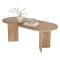 Tavolo Fisso Marrone Rovere Scuro 6 Posti Forma Ovale 200x90x75h cm, Materiale Piano in Legno Nobilitato - Nofalota