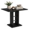 Tavolo Fisso Nero Antracite 4 Posti Dettagli in Metallo 76x76x74h cm, Forma Quadrato - Livala