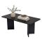 Tavolo Fisso Nero Frassinato 6 Posti Forma Rettangolare 180x90x75h cm, Materiale Piano in Legno Nobilitato - Noleme