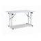 Tavolo pieghevole 6 posti in metallo e legno 125x75cm bianco - Aliena