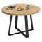 Tavolo rotondo in metallo e legno 4 posti 120x120cm - Abal