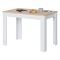 Tavolo salvaspazio rettangolare 6 posti bianco e rovere 109x67cm - Anat