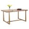 Tavolo vintage rettangolare 8 posti oro e marrone 150x90cm - Kazimir