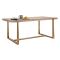 Tavolo vintage rettangolare 9 posti oro e marrone 180x90cm - Kazimir
