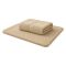 Telo Bagno Marrone Sabbia 100% Puro Cotone, Sfumatura Colore Struttura Sabbia - Sanamasa Luxury