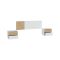 Testiera letto Armony, 266x34h89 cm, Bianco e Rovere