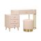 Toeletta classica vintage 120x40x75h cm rosa e oro - Guidobono