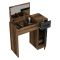 Toeletta Marrone Noce Nero Antracite Specchio Incluso un Cassetto 77x37x109h cm, 2 Ante - Rodano