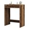 Toeletta Marrone Noce Specchio Incluso un Cassetto 70x85x40h cm, Materiale Piano in Legno Nobilitato - Carde