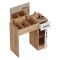 Toeletta Marrone Rovere Bianco Specchio Incluso un Cassetto 77x37x109h cm, 2 Ante - Rodano