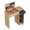 Toeletta Marrone Rovere Nero Antracite Specchio Incluso un Cassetto 77x37x109h cm, 2 Ante - Rodano