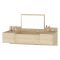 Toeletta Marrone Specchio Incluso 3 Ante 100x39x33h cm, Materiale Piano in Legno Nobilitato - Selci