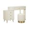 Toeletta shabby elegante 120x40x75h cm bianco e oro - Guidobono