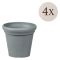 Vaso- Grigio set 4 Vasi, Made in Italy - Townley