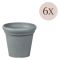 Vaso- Grigio set 6 Vasi, Made in Italy - Townley