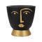 Vaso Hamilton, Nero e Oro, 25x25 h25 cm
