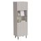 Vetrina Beige Cashmere 4 Ripiani 5 Vani 60x42x183h cm, Apertura Battente - Luzzana