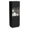 Vetrina Nero 4 Ripiani Un'anta 60x40x178h cm, 5 Vani - Vadd
