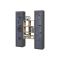 Vetrina Nero Antracite 12 Ripiani Apertura Battente 40x30x180h cm, 2 Ante - Gadoni
