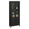 Vetrina vintage sala da pranzo 2 ante 78x32x199h cm nera - Lazio