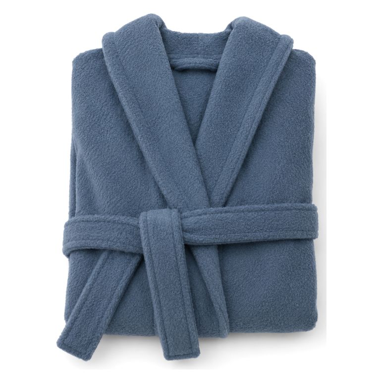 Accappatoio blu Fiordaliso 100% cotone Con cappuccio , Taglia M - Satoka Luxury