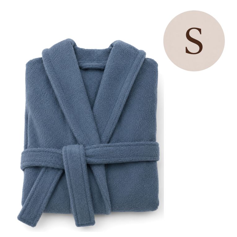 Accappatoio blu Fiordaliso 100% cotone Con cappuccio , Taglia S - Satofa Luxury
