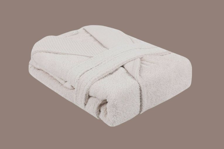 Accappatoio Marlengo, Vestaglia da bagno, Mantella da bagno, Beige, Taglia M