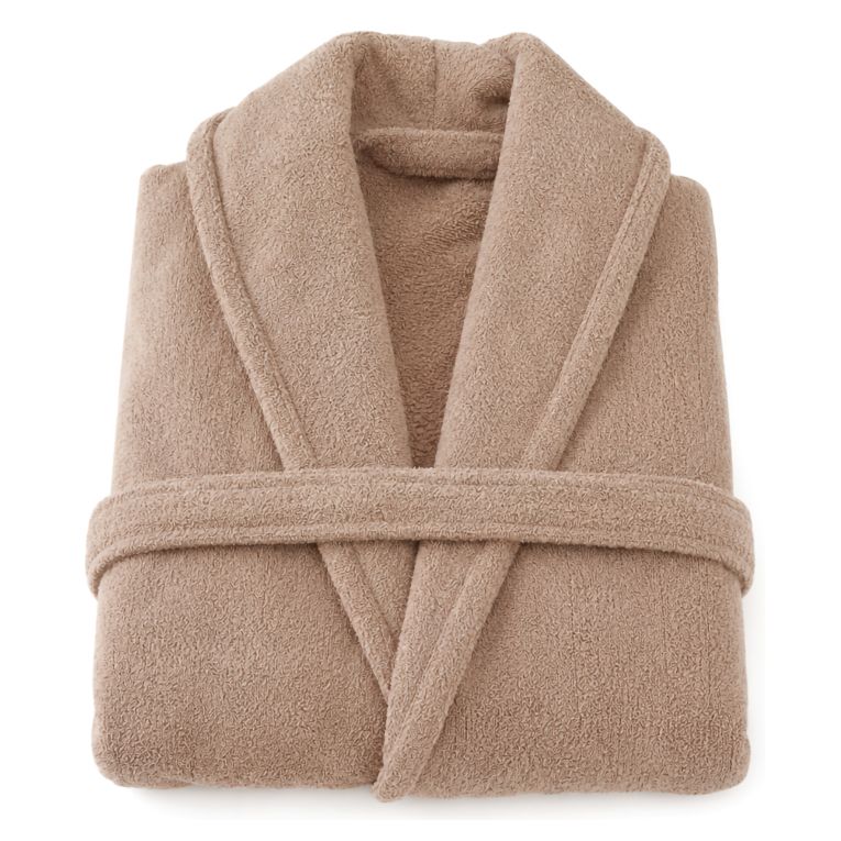 Accappatoio Marrone Sabbia 100% cotone Con cappuccio , Taglia M - Satoka Luxury