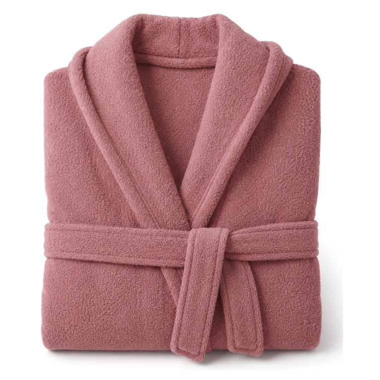 Accappatoio Rosa 100% cotone Con cappuccio, Taglia XL - Satiza Luxury