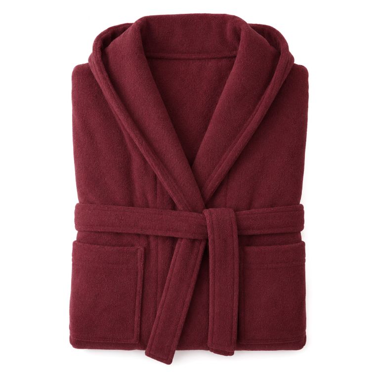 Accappatoio Rosso Bordeaux 100% cotone Con cappuccio , Taglia M - Satoka Luxury